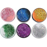 Portable Contact Lens Case Kit Set Storage Box Container with Mirror and Solution Bottle (Flowing Giltter Quicksand Design) - Random Color