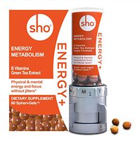 SHO 'Energy+' Kit: Vegan Energy Alert Focus Supplements | Matcha Green Tea Extract & Vitamin B Complex with Caffeine | Calm Energy Boosters for Women and Men Without Jitters | 60 Energy Gel