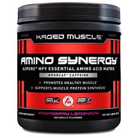 Kaged Muscle Amino Synergy - Vegan BCAA + EAA Powder, Premium Vegan Branched Chain Amino Acid and Essential Amino Acid Supplement with Coconut Water, Raspberry Lemonade, 30 Servings