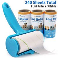 LotFancy Lint Rollers for Pet Hair, 240 Sheets (1 Roller +3 Refills) Pet Hair Remover for Home, Car, Furniture, Carpet, Lint Remover for Dog Cat Hair
