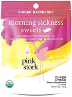 Pink Stork Morning Sickness Sweets: Ginger Raspberry Nausea Relief Hard Candy, USDA Organic + Vitamin B6, Women-Owned, 30 Hard Lozenges