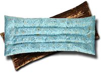 Heating Pad Soothing Wrap Handmade by Candi Andi - Dual Sided - Satin Brocade & Crushed Velvet - Lavender Scented - Blue Lagoon - TSWL-BL