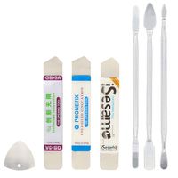 DIYPHONE 7Pcs Stainless Steel Thin Phone Screen Pry Opening Tool Kit Soft Metal Spudger Tools for iPhone iPad Screen Pry Opening Repair