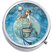 Mermaid Moon Medicine Vitamin Compact Pill Box