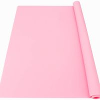 Oversize Silicone Mat, Countertop Protector, Gartful 27.5 x 19.6 inches Silicone Sheet for Crafts Resin Jewelry Casting Mat Pad Nonstick Heat-Resistant Table Placemat, Pink