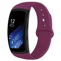 OenFoto Sports Band Compatible Gear Fit2 Pro/ Fit2, Replacement Silicone Accessories Strap Samsung Gear Fit2 Pro SM-R365/ Gear Fit2 SM-R360 Smartwatch-Purple, Large