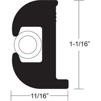 Taco VINYL RUB RAIL, BLK/WHT 50' V11-0809BWK50-2 (Image for Reference) by Taco Metals