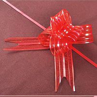 20pcs Creative Pull Bows Floristry Ribbon Wedding Party Gift Wrapping DIY Craft |Color - Red|