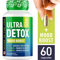 Detox Herbal Supplement - Made in USA - Potent Liver & Urinary Tract Cleanse Supplement for Toxin Removal, Better Mood and Overall Health - Premium Natural & Organic Ingredients - 60 Capsules