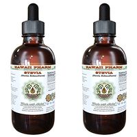 Stevia Alcohol-Free Liquid Extract, Organic Stevia (Stevia Rebaudiana) Dried Leaf Glycerite Natural Herbal Supplement, Hawaii Pharm, USA 2x2 fl.oz