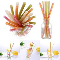 Rice straws planet-friendly, ocean-safe, guilt-free drinking - 100 straws with random color