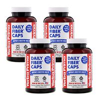Yerba Prima Daily Fiber Caps for Digestive Health Support, 180 Capsules (Pack of 4)