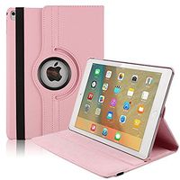 Businda iPad 9.7 Inch Tablet Case Air 2, 360 Degrees Rotating Stand Case,Folio Book Cover Designed,Slim & Light, Protective Case for Apple iPad Air 2 9.7 inch (iPad air 2, Pink)