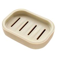 Distinct Home Bathroom Plastic Soap Case Holder Sink Deck Bathtub Shower Dish Rectangular Hand Craft Natural Holder for Sponges, Scrubber (2 Pcs)