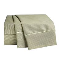1800 COUNT 4 PIECE DEEP POCKET BED SHEET SET - CHECKERED COLLECTION/ King Olive Green