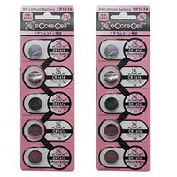 eCoreCell (10pcs) CR1616 3V 3 Volt Lithium Single Use Non-Rechargeable Button Coin Cell Battery