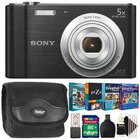 Sony CyberShot DSC W800 Silver 20.1MP Slim Point and Shoot Camera Black with Photo Editing and Kids Scrapbooking Collection Softwares and More Accessories