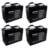 Universal Power Group UB62000 6V 200Ah Battery for M83CHP06V27 RA6-200 PS-62000 Pallet Jack Battery - 4 Pack