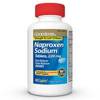 GoodSense Naproxen Sodium Tablets, 220 mg, All Day Pain Reliever and Fever Reducer, Strength to Last 12 Hours, 400 Count
