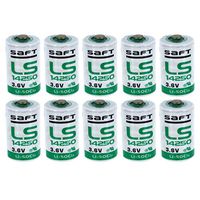 10 x SAFT LS 14250 LS14250 C 1/2 AA 3.6v lithium battery 1200mAh High Capacity