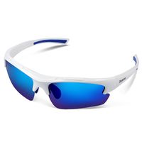 Duduma Polarized Designer Fashion Sports Sunglasses for Baseball Cycling Fishing Golf Tr62 Superlight Frame (White/blue)