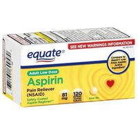 Equate - Aspirin 81 mg, Adult Low Strength Aspirin Regimen, 120 Tablets