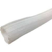Electriduct 1/8" Hook Self Closing Braid Wrap Sleeving - 10 Feet - White