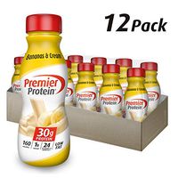 Premier Protein 30g Protein Shake, Bananas & Cream, 11.5 Fl Oz Bottle, (12Count)