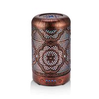 BAIESHIJI Essential Oil Diffuser, Metal Vintage Essential Oil Diffusers 100ML, Aromatherapy Diffuser with Waterless Auto Shut-Off Protection, 7 Color Changing Light, Cool Mist Humidifier