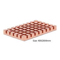 A FEI Copper Heatsink 40x26mm and 2/3/4mm Thermally Conductive Adhesive for MSATA NGFF 5030 Msata3.0 Solid State Disk SSD Radiator Cooler