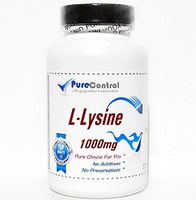 L-Lysine 1000mg // 200 Capsules // Pure // by PureControl Supplements