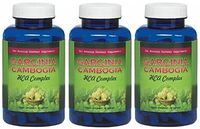 Garcinia Cambogia HCA Complex Natural Appetite Suppressant and Weight Loss Supplement - 270 Capsules – 3 Bottles