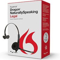 Nuance A509A-F00-13.0 Dragon Naturally Speaking Legal Academic Version 13 Speech Recognition Software with Microphone