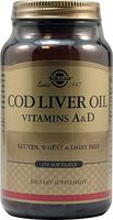 Solgar, Cod Liver Oil, Vitamin A & D, 250 Softgels - 2pc