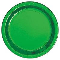 Unique Industries, Paper Plates, 8 Pieces - Green