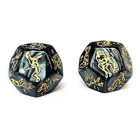 Lucoss Erotic Dice Set Marbled Carved Erotic Pose Dice Adult Games Dice Sex Positions