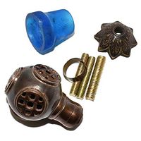 Nautical World Brass Navy Divers Helmet Handle Walking Stick Connecter Set