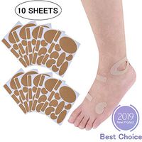 Moleskin Adhesive Flannel Pads Pre-Cut Shaped Variety Moleskin Tape for Foot 10-Sheets of 11 Pads Each Blister Prevention