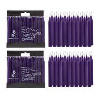 Mega Candles 40 pcs Unscented Dark Purple Mini Taper Candle, 4 Inch Tall x 1/2 Inch Diameter, Great for Casting Chimes, Rituals, Spells, Vigil, Witchcraft, Wiccan Supplies, Wax Play & More