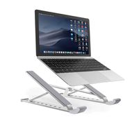 Portable Laptop Stand Foldable Adjustable Laptop Stand Holder Universal Ergonomic Aluminium Alloy Travel Mini Ventilated Notebook Stand for MacBook Notebook Computer PC iPad Between 10" to 15.6"