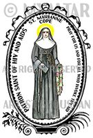 St Marianne Cope Patron Saint of HIV & AIDS 4"x6" Set of 6 Linen Postcards