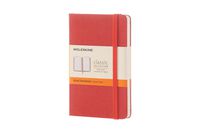 Moleskine Classic Notebook, Pocket, Ruled, Coral Orange, Hard Cover (8051272893571)