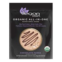 Vegansmart Organic Plant Based Protein Powder by Naturade, All-In-One Shake – Chocolate Fudge, Single Serving