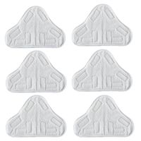 VacFit Steam Mop Pads for Steamboy H20 X5 Steam Duster Washable Triangle Microfiber Cleaning Pads Cloth Pad Vacuum Cleaner Accessories Replacement Pads White 6 pcs