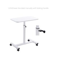 Laptop Notebook Smartphone Portable Table Height Adjustable Rolling Stand Desk Cart Sofa Tray Living Room School Home Office Furniture #1852