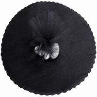 9" Tulle Wedding Favor wrapping, decoration, gift wrapping Circle - Black/25pk