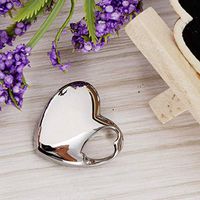 Smooth Heart Cremation Urn Pendant Ashes Memorial Keepsake Stainless Steel Woman Bright Stylish Simple Cheap Elegant Women Aesthetic Womens Accessory Comfy
