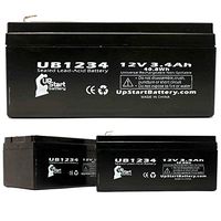 3-Pack UB1234 Universal Sealed Lead Acid Battery (12V, 3.4Ah, F1 Terminal, AGM, SLA) Replacement - Compatible with Honeywell 5000, Cyberpower CP425SLG, CP425G, APC Back-UPS ES BE350G