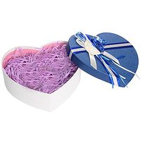 Drasawee Christmas Birthday Gift Box Heart Shape Candy Box Blue 1 PCS S