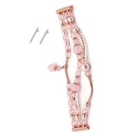 KuToo Replacement for Fitbit Blaze Bands, Handmade Elastic Stretch Faux Pearl Wristband Replacement Women Girls Strap Bracelet for Fit bit Blaze Large(7.5"-8.67") - Pink